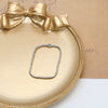 Alloy Irregular Geometric Round Fold Hollow Frame Diy Handmade Jewelry Pendant Material Accessories Minimalist Style