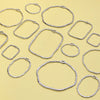 Alloy Irregular Geometric Round Fold Hollow Frame Diy Handmade Jewelry Pendant Material Accessories Minimalist Style