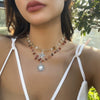 Alloy Irregular Gravel Collarbone Necklace With Star And Geometric Pattern Electroplated For Women