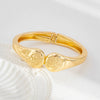 Alloy Irregular Metal Electroplated Smooth Bracelet With Water Ripple Design