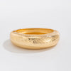 Alloy Irregular Metal Electroplated Smooth Bracelet With Water Ripple Design