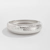 Alloy Irregular Metal Electroplated Smooth Bracelet With Water Ripple Design