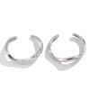 Alloy Irregular Wave Shaped Opening Bracelet Electroplated Jewelry For Ladies