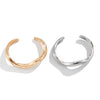 Alloy Irregular Wave Shaped Opening Bracelet Electroplated Jewelry For Ladies
