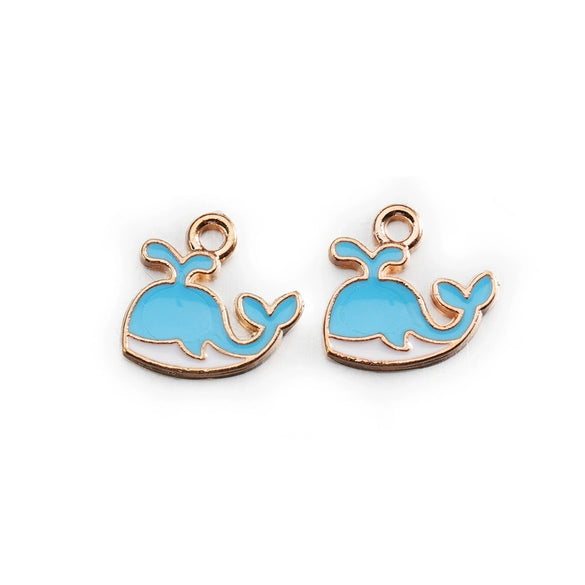 Alloy Jewelry Accessories Animal Whale Pendant With Oil Dripping Design