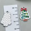 Alloy Jewelry Accessories Christmas Tree Santa Claus Snowman Bell Elk Dripping Oil Pendant For Diy Bracelet