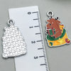 Alloy Jewelry Accessories Christmas Tree Santa Claus Snowman Bell Elk Dripping Oil Pendant For Diy Bracelet