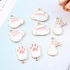 Alloy Jewelry Accessories Dripping Oil Cartoon Rabbit Pendant Earrings Bracelet Key Chain