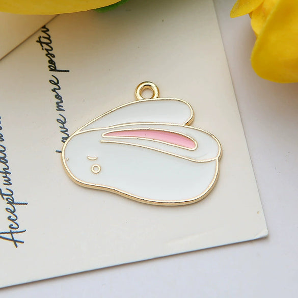 Alloy Jewelry Accessories Dripping Oil Cartoon Rabbit Pendant Earrings Bracelet Key Chain