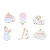 Alloy Jewelry Accessories Dripping Oil Cartoon Rabbit Pendant Earrings Bracelet Key Chain