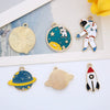 Alloy Jewelry Accessories Dripping Oil Pendant Star Universe Astronaut Earring Pendant Key