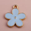 Alloy Jewelry Accessories Earrings Pendant With Five Color Flower And Eight Eyes Pattern Dripping Oil Style