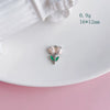 Alloy Jewelry Accessories Electroplated Rose Tulip Inlaid Small Pendant
