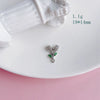 Alloy Jewelry Accessories Electroplated Rose Tulip Inlaid Small Pendant
