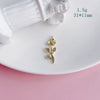 Alloy Jewelry Accessories Electroplated Rose Tulip Inlaid Small Pendant