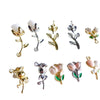 Alloy Jewelry Accessories Electroplated Rose Tulip Inlaid Small Pendant