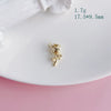 Alloy Jewelry Accessories Electroplated Rose Tulip Inlaid Small Pendant