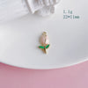 Alloy Jewelry Accessories Electroplated Rose Tulip Inlaid Small Pendant