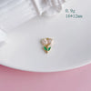 Alloy Jewelry Accessories Electroplated Rose Tulip Inlaid Small Pendant