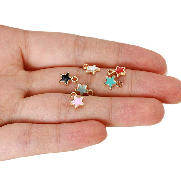 Alloy Jewelry Accessories Fivepointed Star Pendant Electroplated