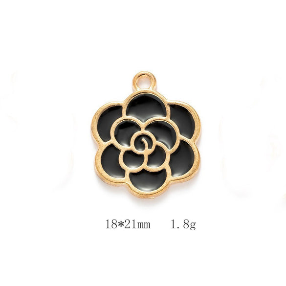 Alloy Jewelry Accessories Minimalist Small Flower Dripping Oil Earrings Bracelet Pendant