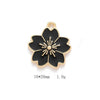 Alloy Jewelry Accessories Minimalist Small Flower Dripping Oil Earrings Bracelet Pendant