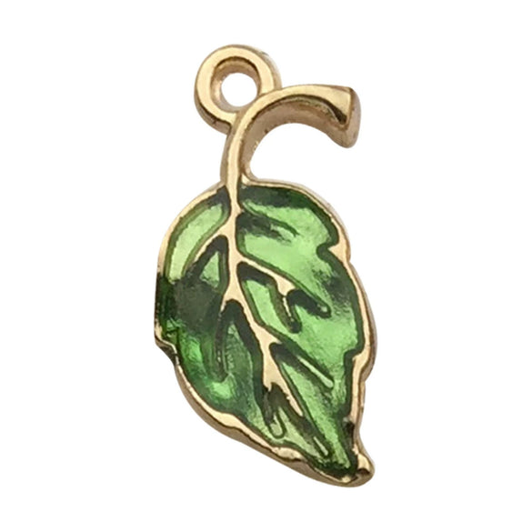 Alloy Jewelry Accessories Moon Leaf Pendant With Dripping Oil Design And Return Pattern Fruit Food Style
