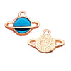 Alloy Jewelry Accessories Moon Leaf Pendant With Dripping Oil Design And Return Pattern Fruit Food Style