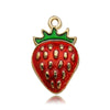 Alloy Jewelry Accessories Moon Leaf Pendant With Dripping Oil Design And Return Pattern Fruit Food Style