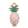 Alloy Jewelry Accessories Moon Leaf Pendant With Dripping Oil Design And Return Pattern Fruit Food Style