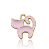 Alloy Jewelry Accessories Moon Leaf Pendant With Dripping Oil Design And Return Pattern Fruit Food Style