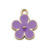Alloy Jewelry Accessories Oildrip Purple Flower Totem Pendant