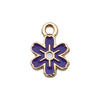 Alloy Jewelry Accessories Oildrip Purple Flower Totem Pendant