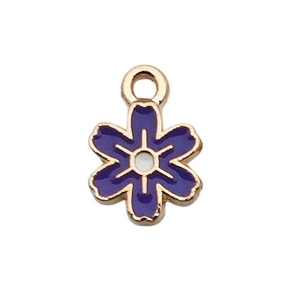 Alloy Jewelry Accessories Oildrip Purple Flower Totem Pendant