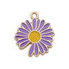 Alloy Jewelry Accessories Oildrip Purple Flower Totem Pendant