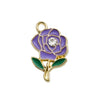 Alloy Jewelry Accessories Oildrip Purple Flower Totem Pendant