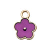 Alloy Jewelry Accessories Oildrip Purple Flower Totem Pendant