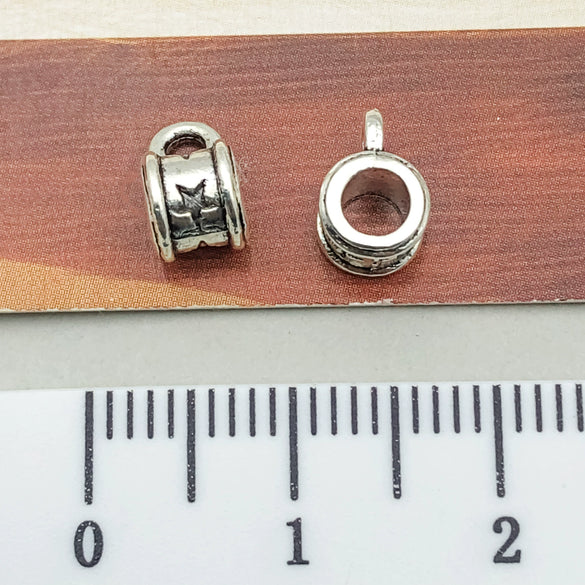 Alloy Jewelry Accessories Pendant Straight Tube Electroplated Handmade Material For Diy Bracelet