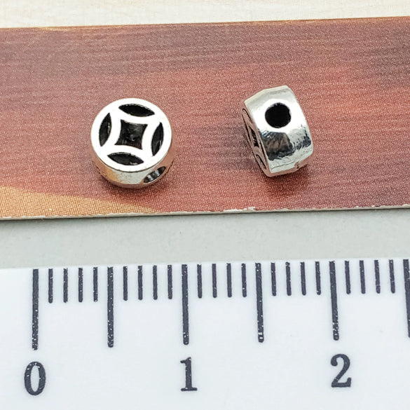 Alloy Jewelry Accessories Pendant Straight Tube Electroplated Handmade Material For Diy Bracelet