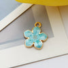 Alloy Jewelry Accessories Pendant With Dripping Oil Design And Pearl Flower For Diy