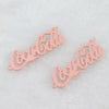 Alloy Jewelry Accessories With Baking Paint Geometric And Simple Style Letter Pendant For Earrings Key Chain Necklace