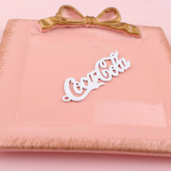 Alloy Jewelry Accessories With Baking Paint Geometric And Simple Style Letter Pendant For Earrings Key Chain Necklace