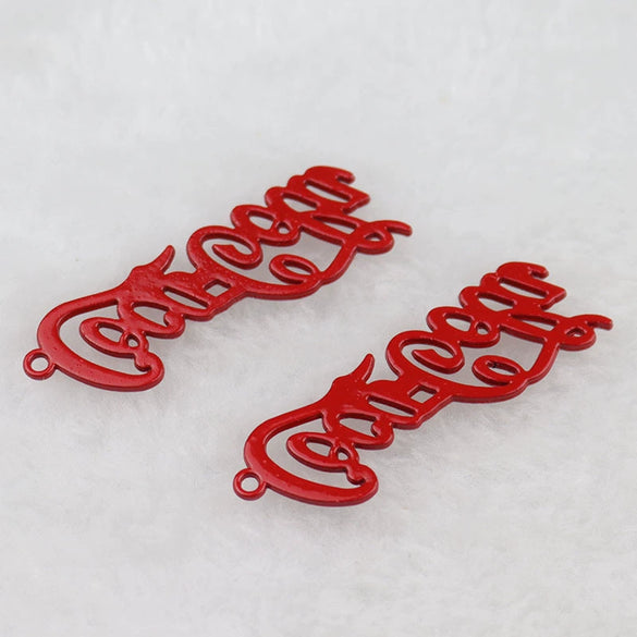 Alloy Jewelry Accessories With Baking Paint Geometric And Simple Style Letter Pendant For Earrings Key Chain Necklace