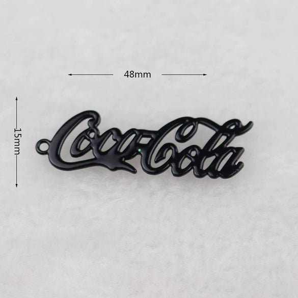 Alloy Jewelry Accessories With Baking Paint Geometric And Simple Style Letter Pendant For Earrings Key Chain Necklace