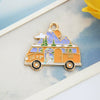 Alloy Jewelry Accessories With Moon Car House Forest Cartoon Pendant And Dripping Oil Design