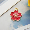 Alloy Jewelry Accessories With Oil Dripping Process And Purple Flower Pendant For Earrings And Bracelet