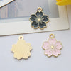 Alloy Jewelry Accessories With Oil Dripping Process And Purple Flower Pendant For Earrings And Bracelet