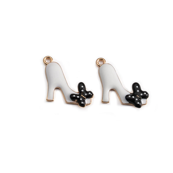 Alloy Jewelry Accessories With Oildropping Bow And Threedimensional High Heels Design For Hair And Mobile Phone