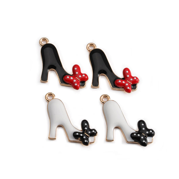 Alloy Jewelry Accessories With Oildropping Bow And Threedimensional High Heels Design For Hair And Mobile Phone