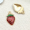 Alloy Jewelry Accessories With Three Dimensional Dripping Fruit Strawberry Design For Diy Bracelet Earrings Necklace